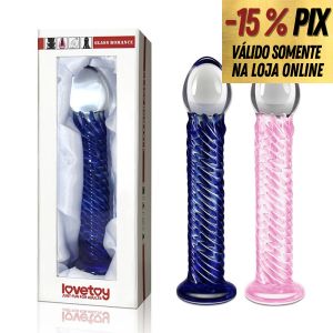 PLUG ANAL DE VIDRO BICOLOR - LOVETOY
