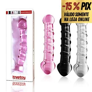 PLUG ANAL DE VIDRO COM RELEVO EM ESPIRAL -  LOVETOY