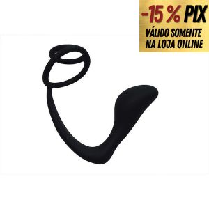 ESTIMULADOR DE PRÓSTATA COM ANEL EM SILICONE