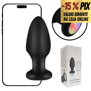 PLUG ANAL COM VIBRAÇÕES E ROTAÇÕES E CONTROLE POR APLICATIVO