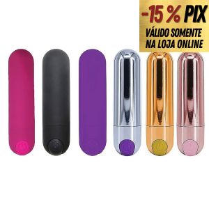 VIBRADOR BULET RECARREGÁVEL COM 10 MODOS DE VIBRAÇÕES