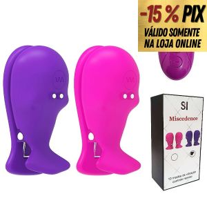 PRENDEDOR DE MAMILO COM VIBRAÇÃO E CONTROLE REMOTO
