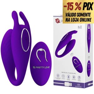 PRETTY LOVE BILL - VIBRADOR DE CASAL RECARREGÁVEL COM CONTROLE