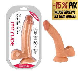 MR. RUDE - PRÓTESE REALÍSTICA COM VENTOSA 20CM 
