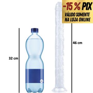 PRÓTESE PÊNIS REALÍSTICA COM VENTOSA - 46CM