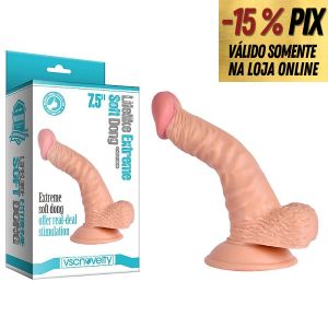 PRÓTESE PÊNIS REALÍSTICO EM CYBERSKIN 19CM X 3CM