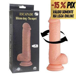 THE EXPERT - PRÓTESE EM SILICONE COM 10 MODOS DE VIBRAÇÕES