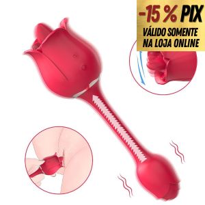 S-HANDE ROSE PRO 5 - VIBRADOR PARA PONTO E CLITÓRIS COM LÍNGUA