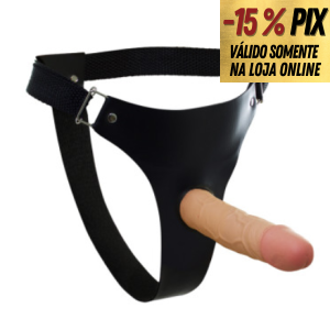 PRÓTESE REALÍSTICA COM CINTA 18 X 3,5 CM - REAL PETER