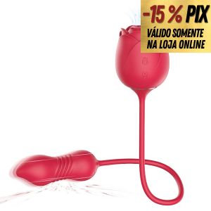 IMMORTAL FLOWER 5 - ESTIMULADOR DE CLITÓRIS COM PULSAÇÃO E BULLET VAI E VEM