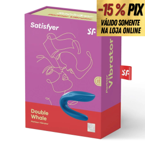 SATISFYER DOUBLE WHALE - VIBRADOR DE CASAL RECARREGÁVEL DUPLO MOTOR