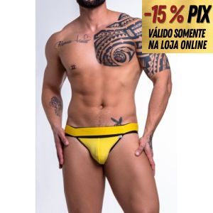 JOCK AMARELO COM ELÁSTICO DUPLO NA CINTURA - SD