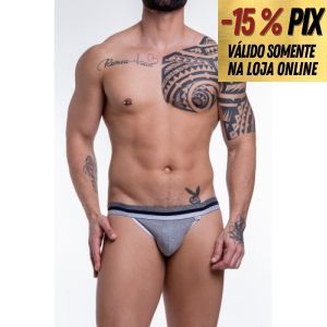 JOCK ELASTICO TRICOLOR CINZA CLARO - SD