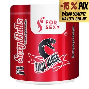 BOLINHA FUNCIONAL SEXY BALLS BLACK MAMBA - FOR SEXY