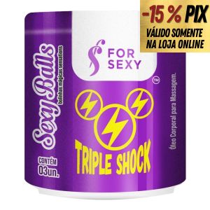 BOLINHA FUNCIONAL SEXY BALLS TRIPLE SHOCK - FOR SEXY