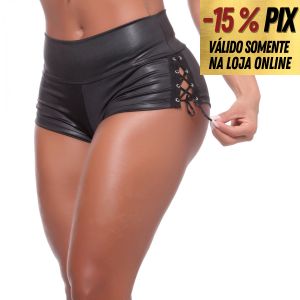 SHORTS CAVADO EM CIRRE COM ILHÓS MADAME X - DOMINATRIXX