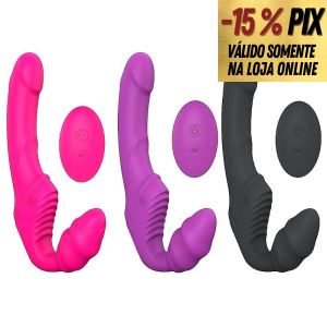 S-HANDE NANA - VIBRADOR DUPLA PENETRAÇÃO RECARREGÁVEL USB COM CONTROLE REMOTO 