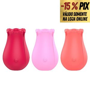 DINA - SUGADOR DE CLITÓRIS RECARREGÁVEL EM FORMATO DE ROSA