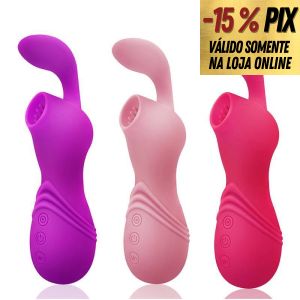 SUGADOR DE CLITÓRIS COM VIBRO RECARREGÁVEL