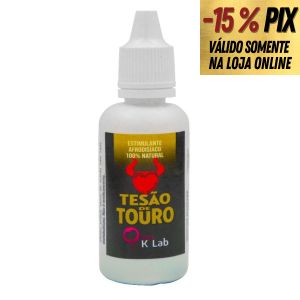 TESÃO DE TOURO GOTAS AFRODISÍACAS MASCULINA - 20 ML - K-LAB