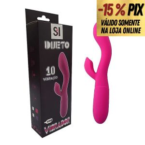 DUETO - VIBRADOR PARA PONTO G E CLITÓRIS RECARREGÁVEL