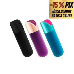 BULLET RECARREGÁVEL COM 10 MODOS DE VIBRAÇÕES