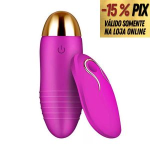 VIBRADOR BULLET RECARREG&Aacute;VEL COM CONTROLE REMOTO
