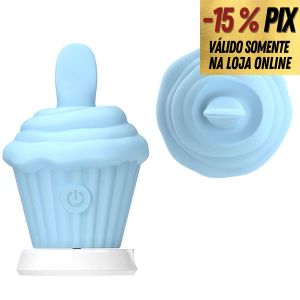 CUPCAKE - ESTIMULADOR DE CLITÓRIS COM LÍNGUA