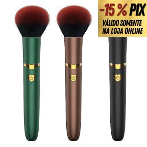 VIBRADOR RECARREGÁVEL EM FORMATO DE PINCEL DE BLUSH
