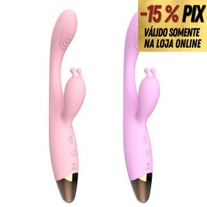 VIBRADOR PONTO G E CLIT&Oacute;RIS COM FUN&Ccedil;&Atilde;O AQUECIMENTO