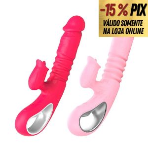 VIBRADOR PARA PONTO G E CLITÓRIS COM VAI E VEM