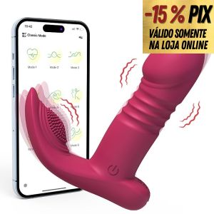 LILLIE - VIBRADOR COM FUNÇÃO VAI E VEM E CONTROLE POR APP À LONGA DISTÂNCIA