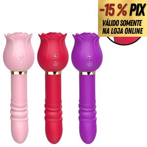CHRISTINE - VIBRADOR DE PONTO G E CLITÓRIS COM PULSAÇÃO E VAI E VEM