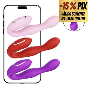 VIBRADOR PARA PONTO G E CLITÓRIS COM CONTROLE POR APP À LONGA DISTÂNCIA