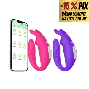 HERA - VIBRADOR DE CASAL DUPLO MOTOR COM CONTROLE POR APP