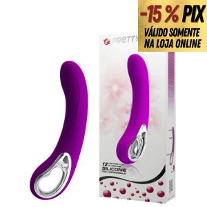 PRETTY LOVE ALSTON - VIBRADOR RECARREGÁVEL PARA PONTO G COM 12 MODOS DE VIBRAÇÕES