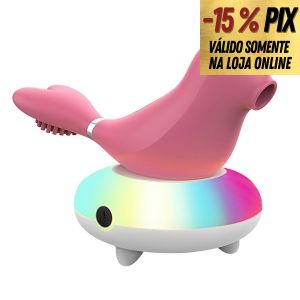 ESTIMULADOR DE CLITÓRIS COM PULSAÇÃO E CAIXA DE SOM BLUETOOTH