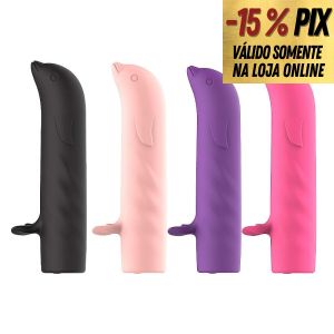 TINA - VIBRADOR GOLFINHO RECARREGÁVEL COM 12 MODOS DE VIBRAÇÕES