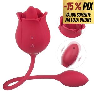 S-HANDE BLOSSOMS - VIBRADOR COM LÍNGUA E BULLET RECARREGÁVEL