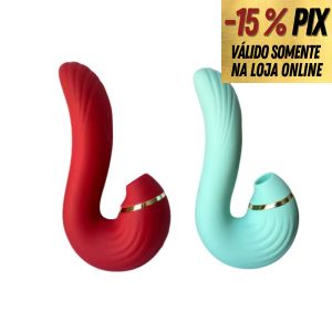 VIBRADOR PARA PONTO G E CLITORIS COM PULSAÇÃO, VIBRAÇÃO E AQUECIMENTO