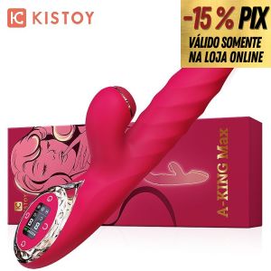 KING MAX - VIBRADOR PONTO G E CLITÓRIS COM VAI E VEM E PULSAÇÃO