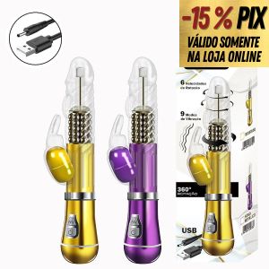 VIBRADOR ROTATIVO PONTO G E CLITÓRIS RECARREGÁVEL