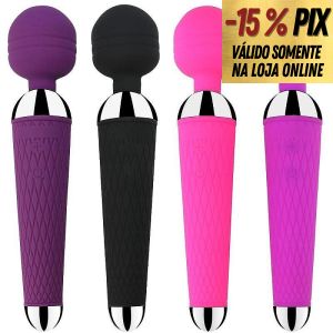 VIBRADOR VARINHA MÁGICA RECARREGÁVEL EM SILICONE